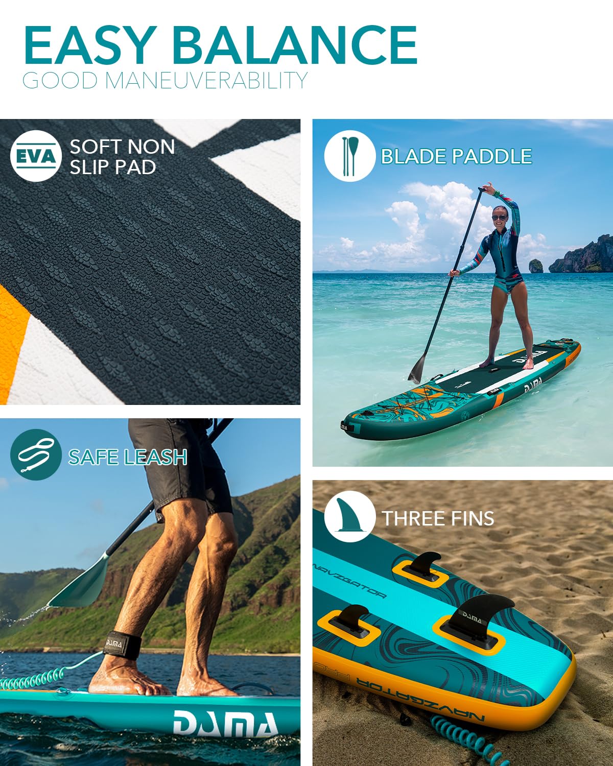DAMA 11'6"×35"×6" Extra Wide Inflatable DAMA 11'6